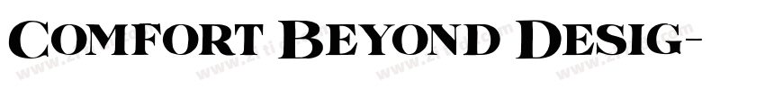 Comfort Beyond Desig字体转换